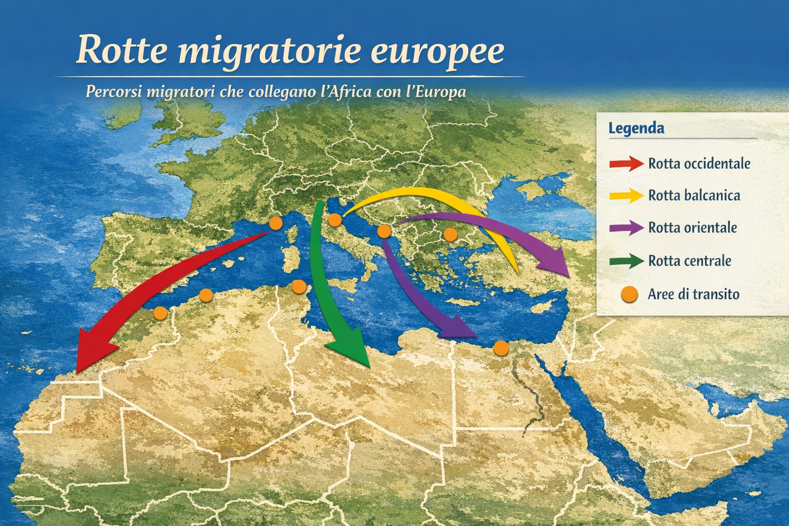 rotte migratorie europee